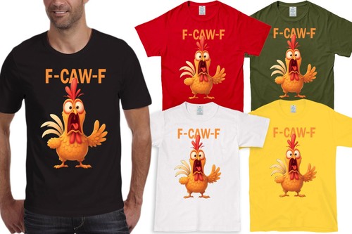 Caw funny chicken t shirt - funny, t-shirt
